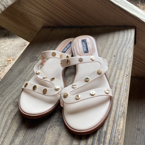 Woman Kenzie sandals beige with golden dots on them - Picture 5 of 8